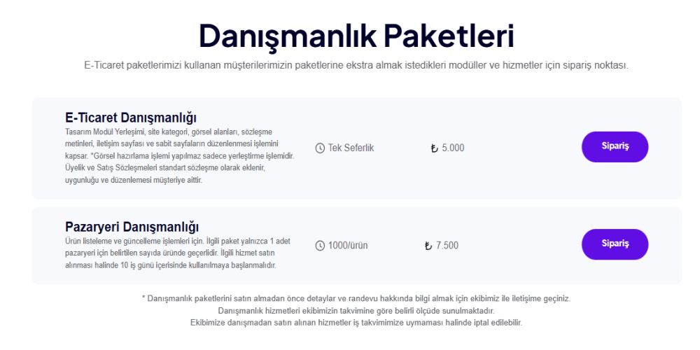 E-Ticaret | Web ve Entagrasyon Mağaza Kurulumu ve Danışmanlık Hizmeti